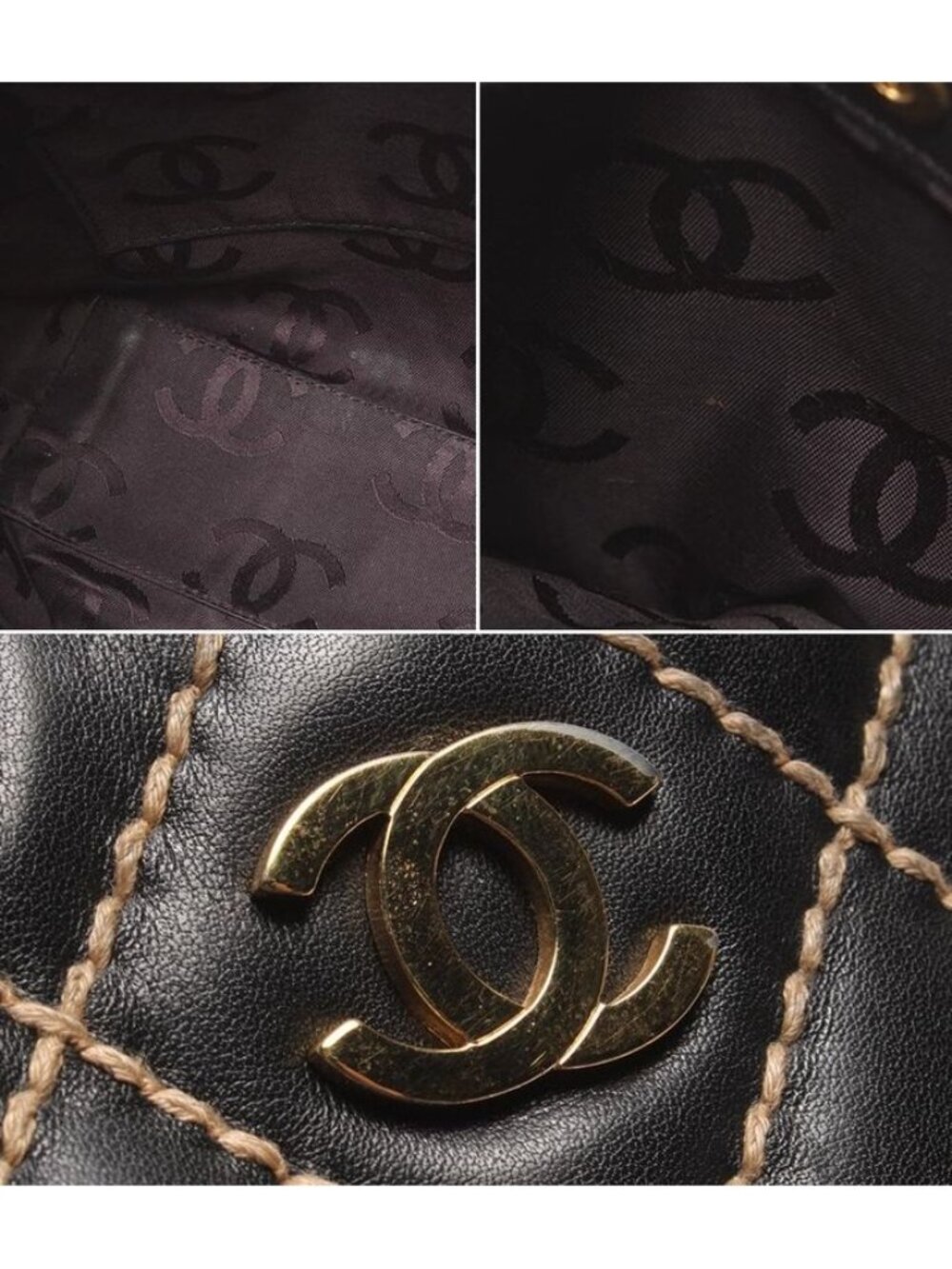 Chanel Tote Gold Wild Stitch CC Logo - Picture 7 of 10